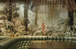 Cozy alcove booth seating with ambient lighting at Shore Leave, designed to enhance guest experience.