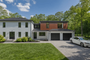 Windmill House Center Entrance Colonial Renovation Exterior