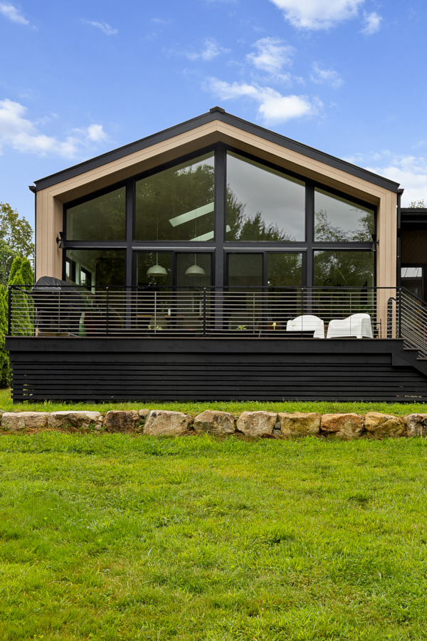 Window wall, modern mill, vertical siding, modern addition