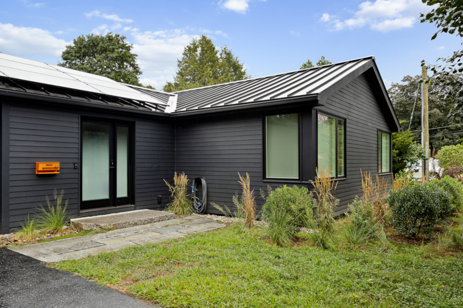 Window wall, modern mill, vertical siding, modern addition