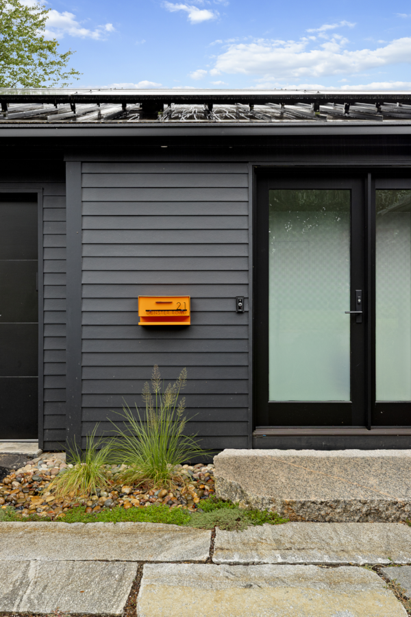 Window wall, modern mill, vertical siding, modern addition