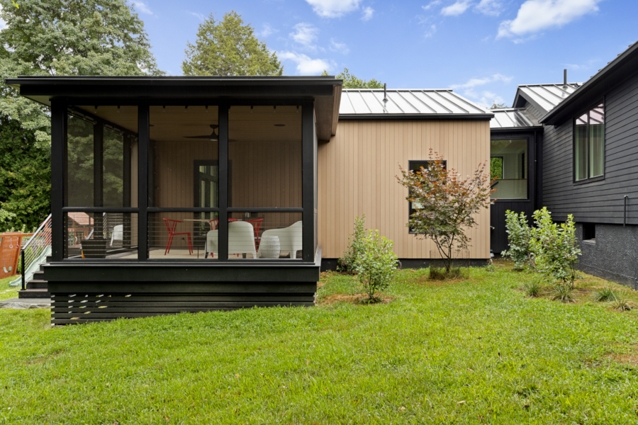 Window wall, modern mill, vertical siding, modern addition