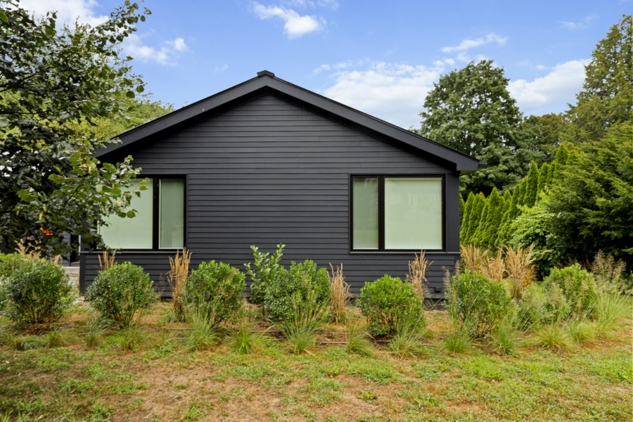 Window wall, modern mill, vertical siding, modern addition
