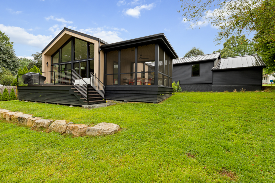 Window wall, modern mill, vertical siding, modern addition