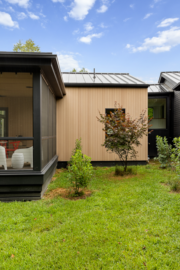 Window wall, modern mill, vertical siding, modern addition