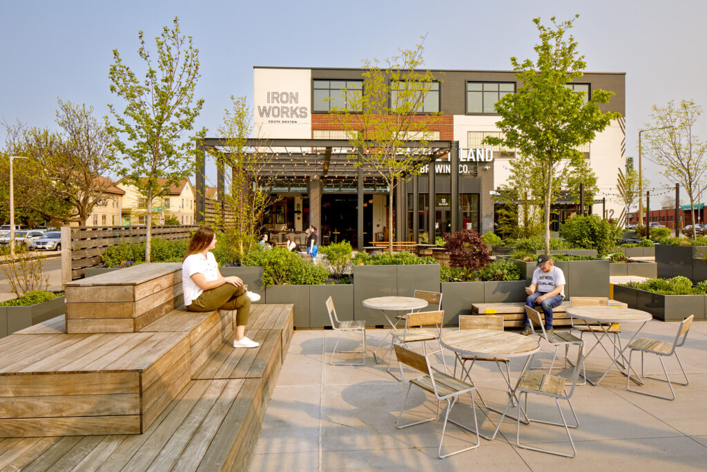 Iron Works is a large-scale adaptive reuse and repositioning of a historic industrial complex in South Boston. The project transforms a former mill into a vibrant, mixed-use destination, bringing together food, fitness, and production under one cohesive identity.