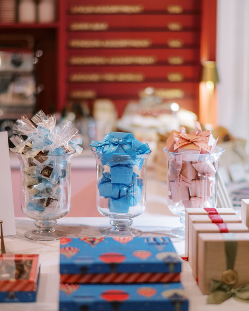 With its strategic placement in the main lobby, this micro-retail moment gives hotel guests and locals alike a reason to linger, and to indulge. Whether you're grabbing a gift box or a cup of the famous drinking chocolate, the experience feels special, tactile, and unmistakably Burdick.