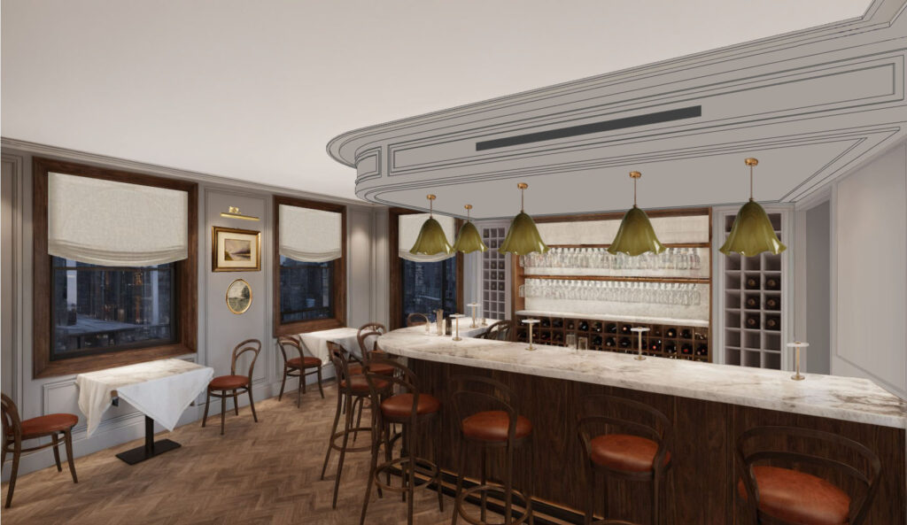 North End Boston restaurant bar interior warm intimate design